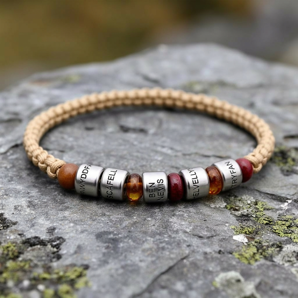 Summit Bracelet — paracord bracelet with collectible mountain charms