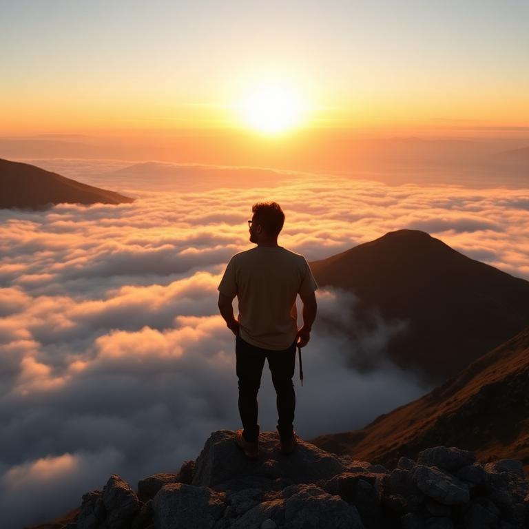 Sunrise above the cloud inversion, Lake District 🌄